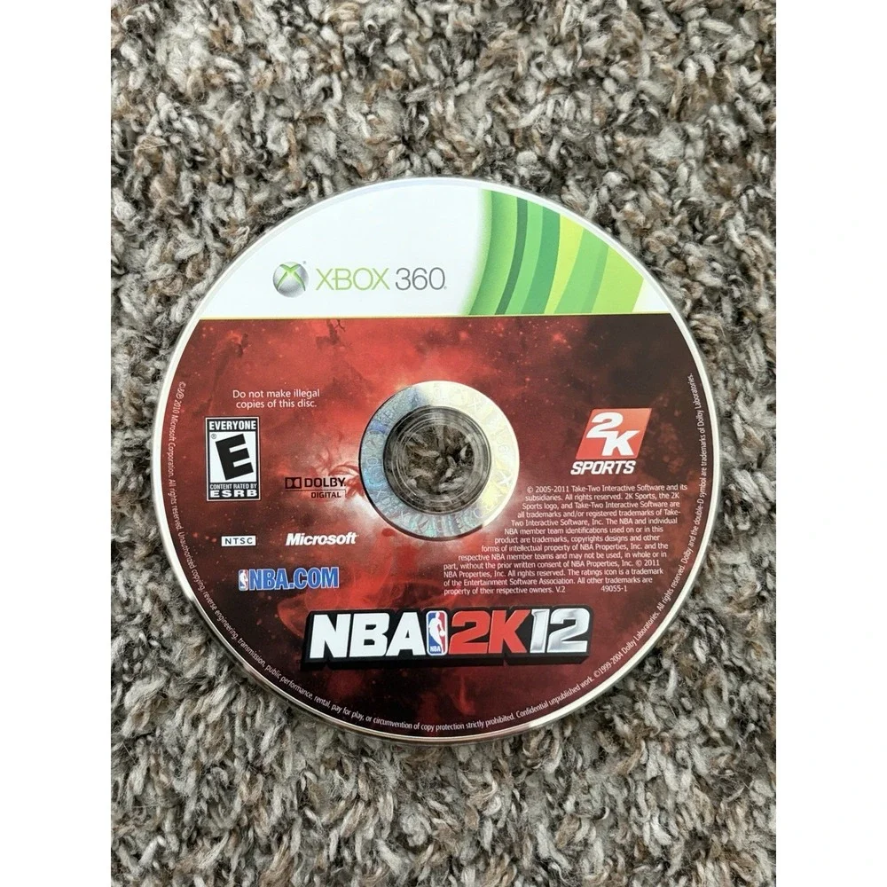 NBA 2K12 - (Microsoft Xbox 360) Disc Only‎ Video Game Basketball 2012